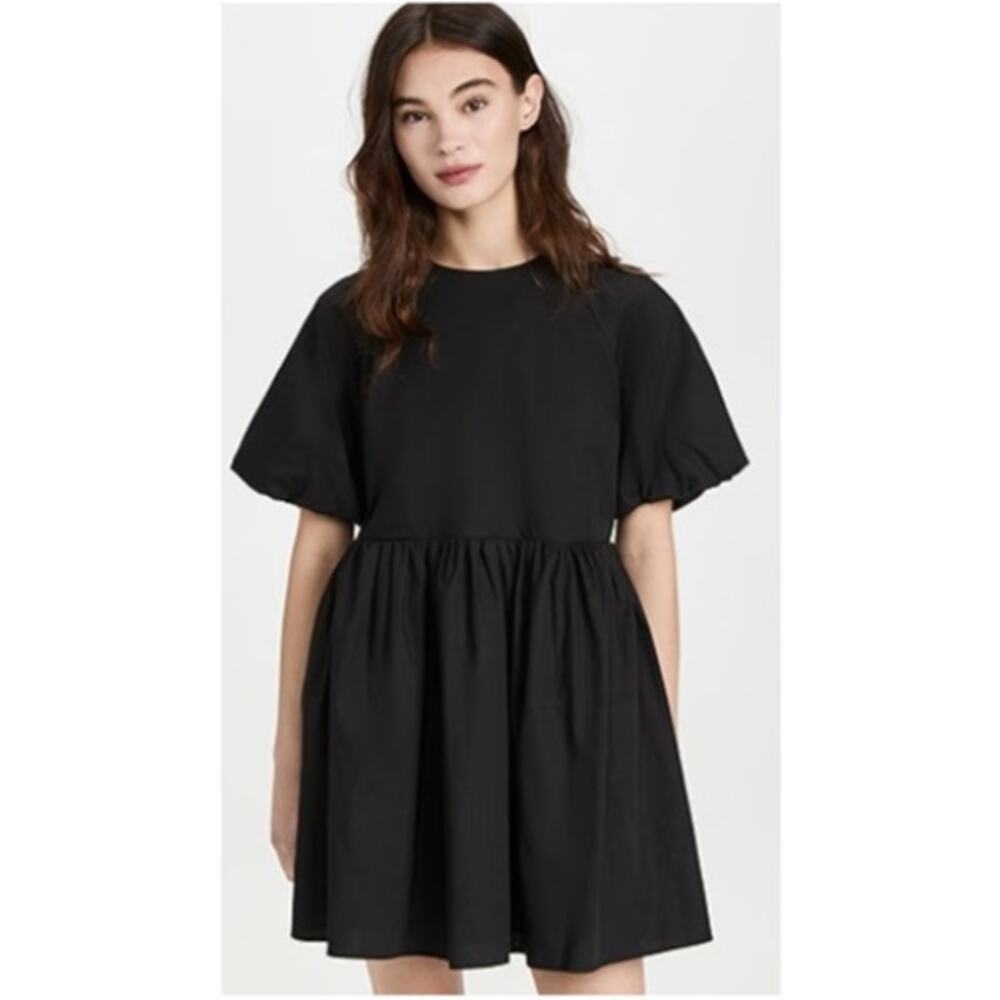 NEW! English Factory Short Balloon Sleeve Mini Dress in BLACK (XL) - Picture 8 of 9
